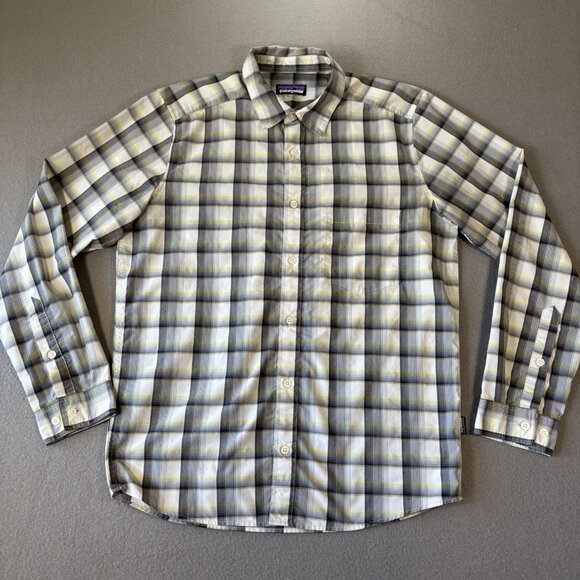 Patagonia Mens Long Sleeve Plaid Shirt S Hiking Travel Adventure Gorpcore Trail - Picture 1 of 16